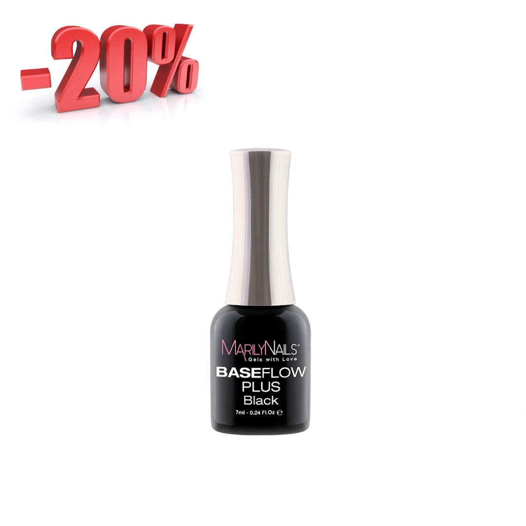 MarilyNails BaseFlow Plus Black 7ml főképe